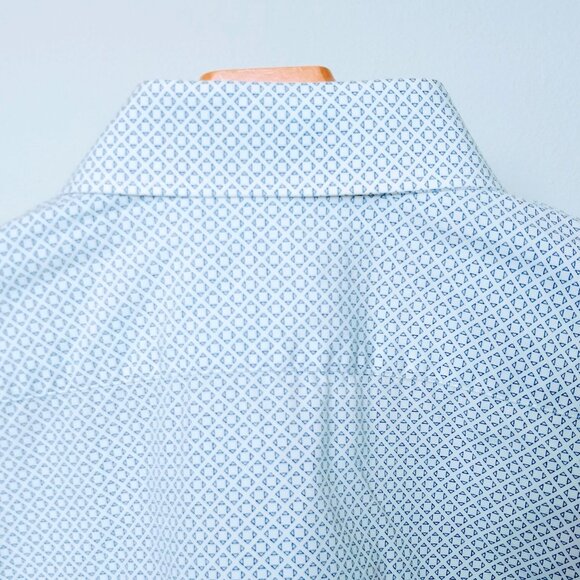 MICHAEL KORS MEN'S BLUE SLIM FIT SHIRT - Picture 7 of 13